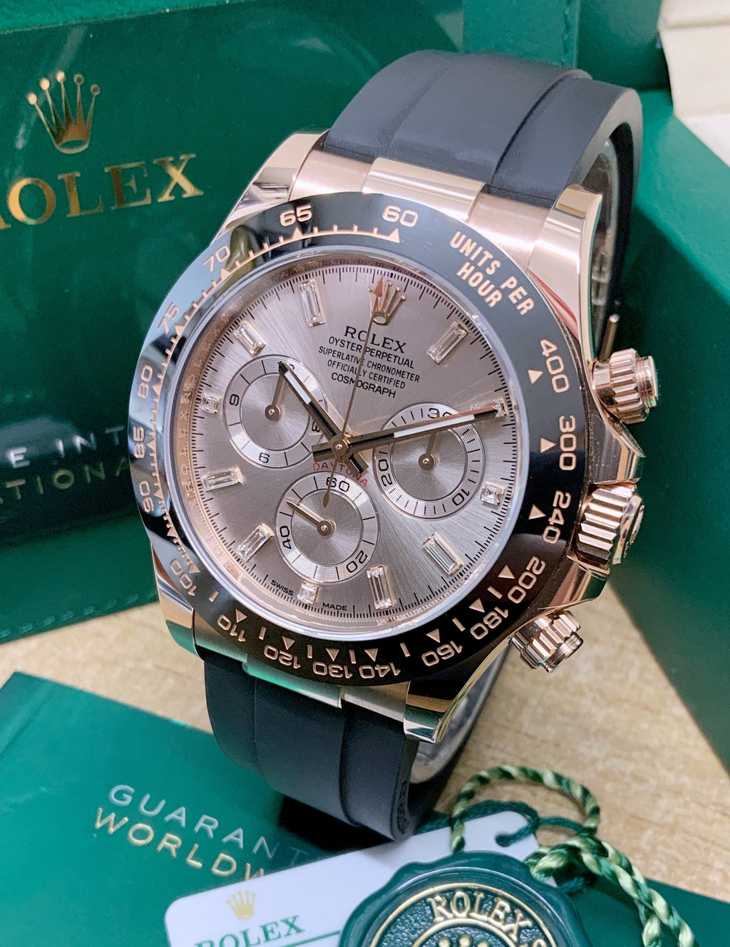 Rolex daytona 116515LN rose gold oysterflex