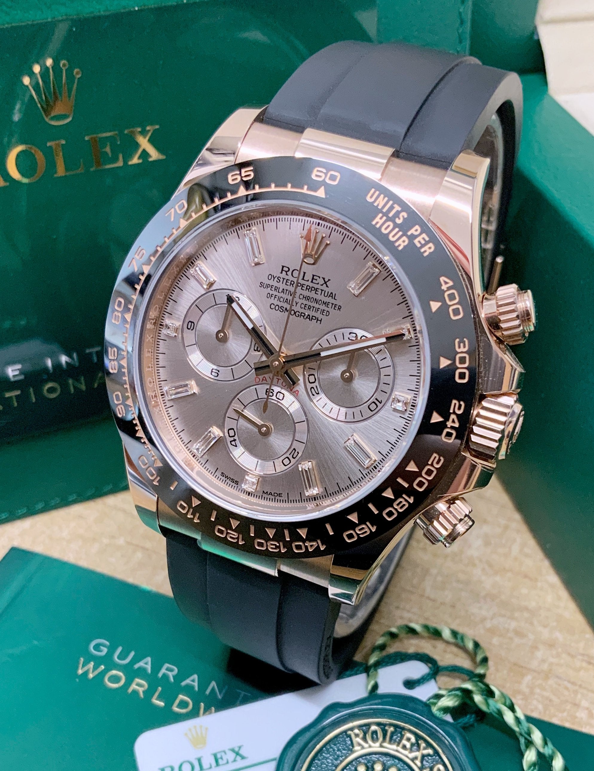 Rolex daytona 116515LN rose gold oysterflex