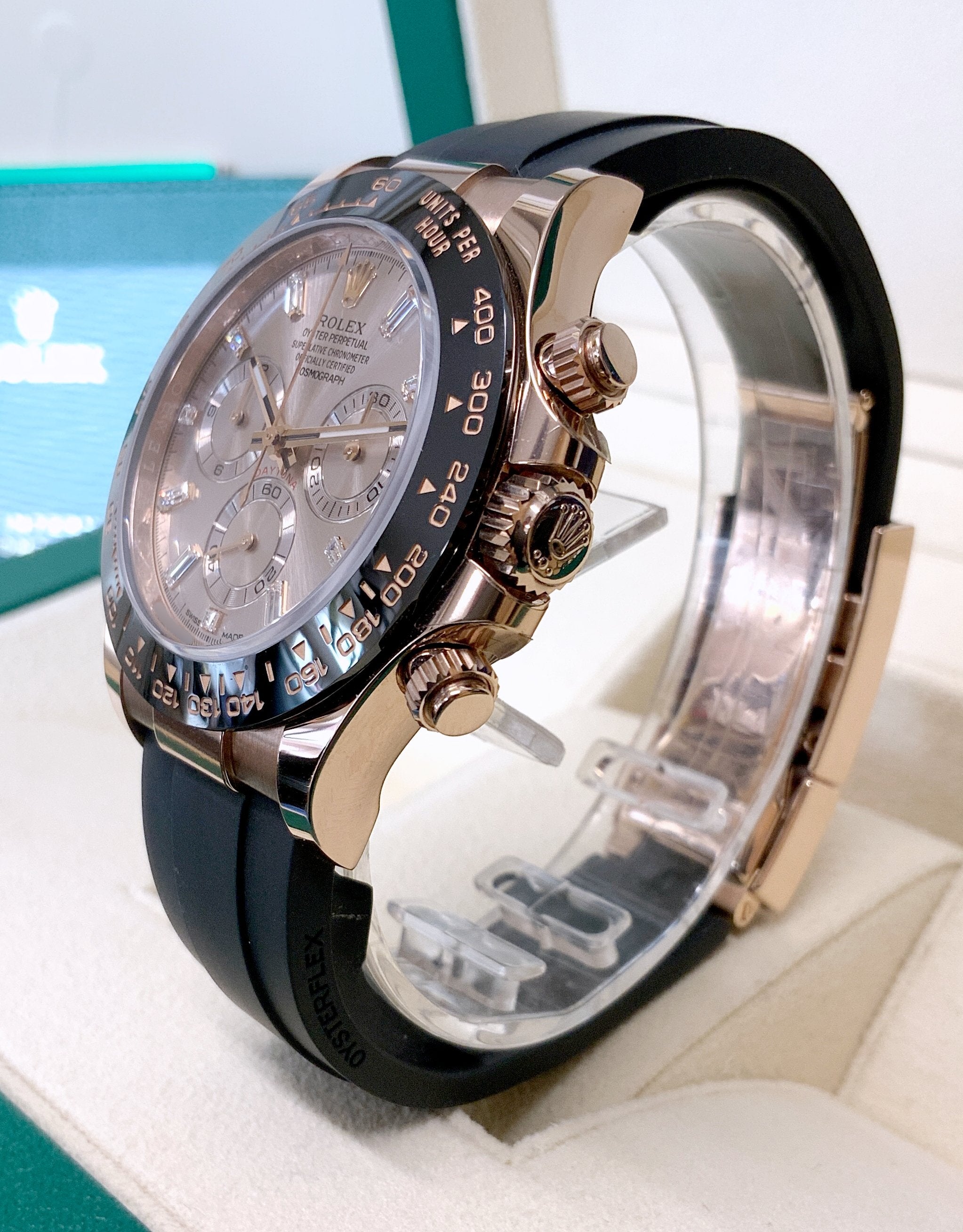 Rolex daytona 116515LN rose gold oysterflex