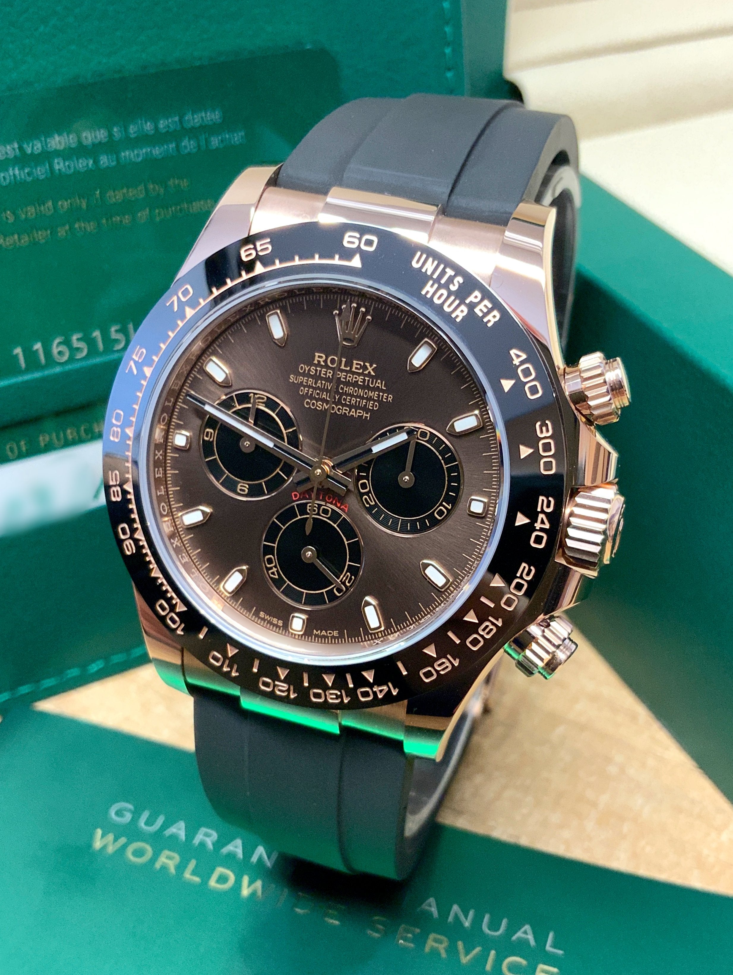 Rolex daytona 116515LN choco oysterflex