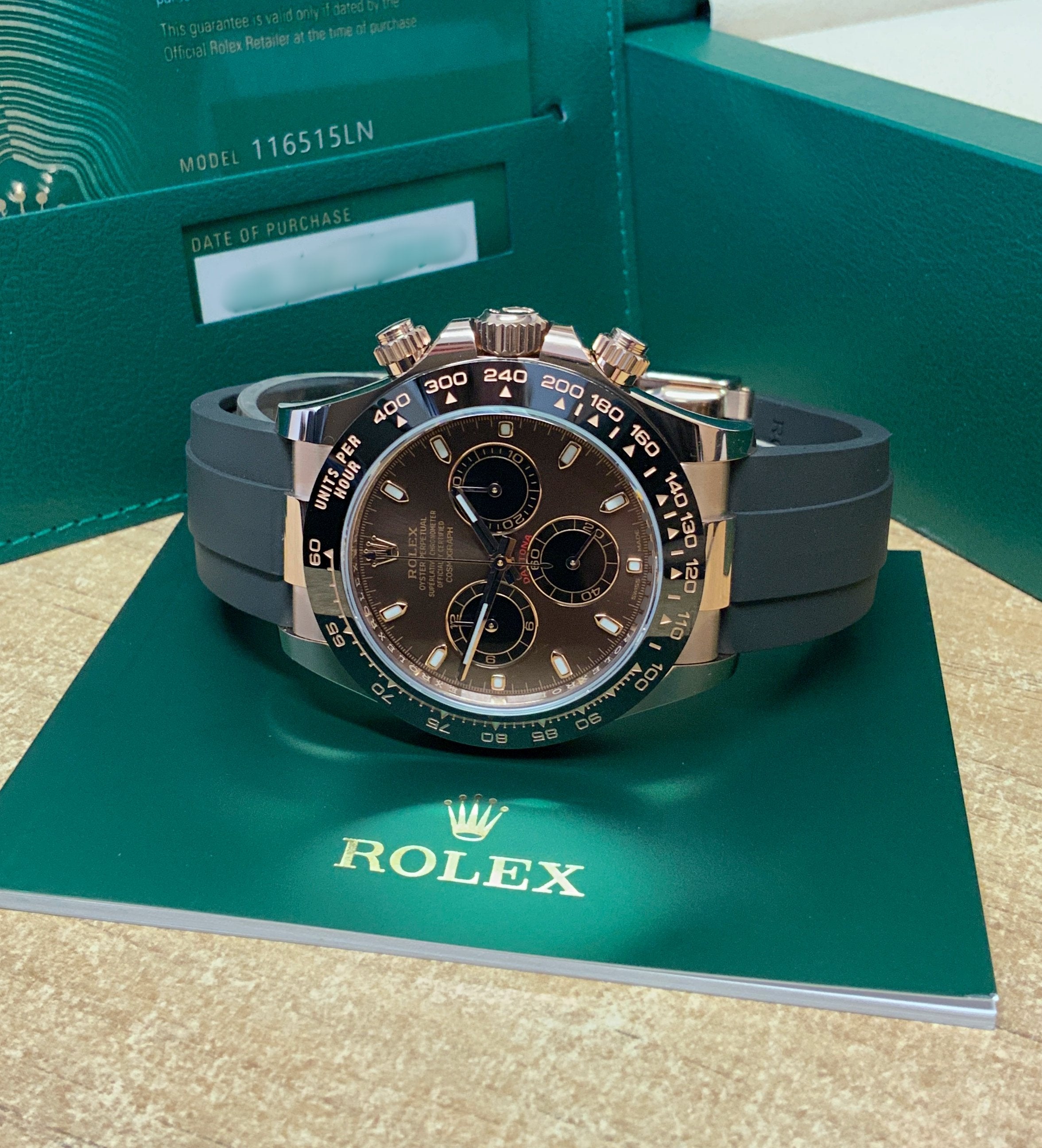 Rolex daytona 116515LN choco oysterflex