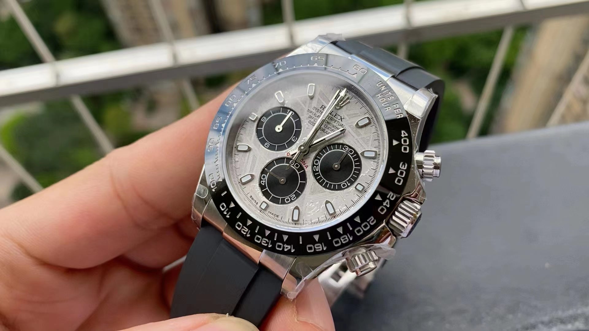 Rolex daytona 116519LN meteorite oysterflex