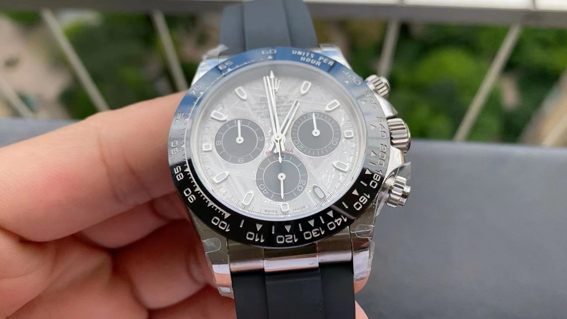 Rolex daytona 116519LN meteorite oysterflex