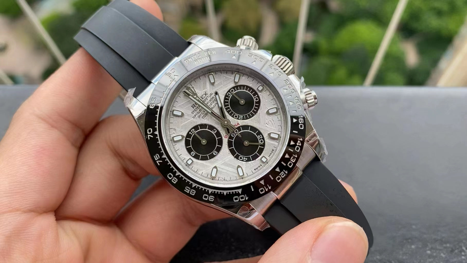 Rolex daytona 116519LN meteorite oysterflex