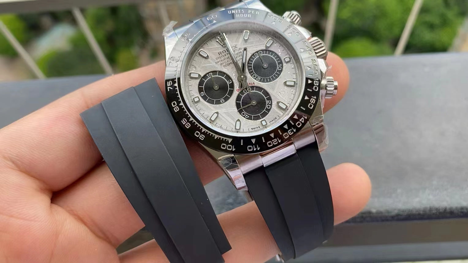Rolex daytona 116519LN meteorite oysterflex