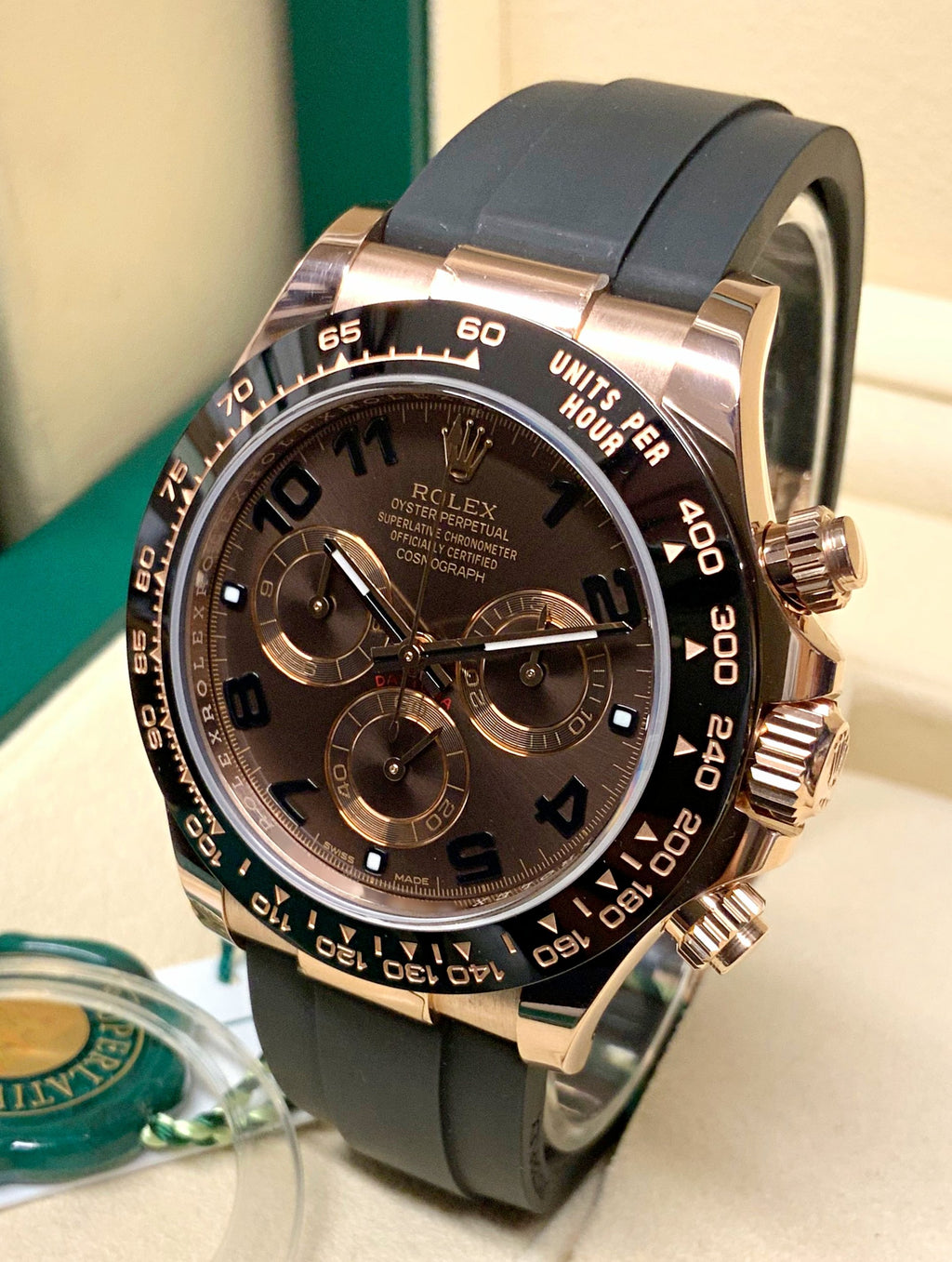 Rolex daytona 116515LN rose gold oysterflex