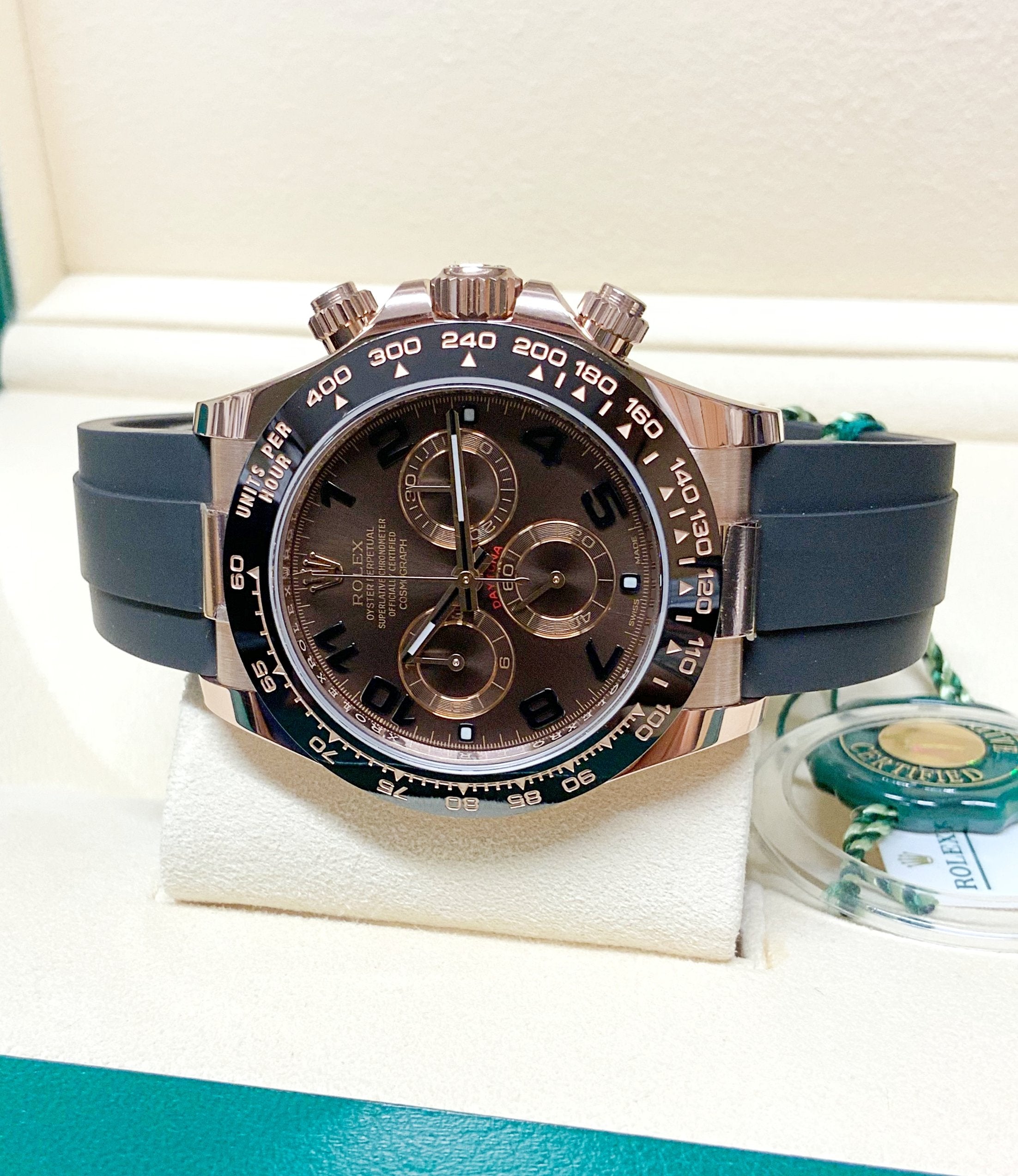 Rolex daytona 116515LN rose gold oysterflex