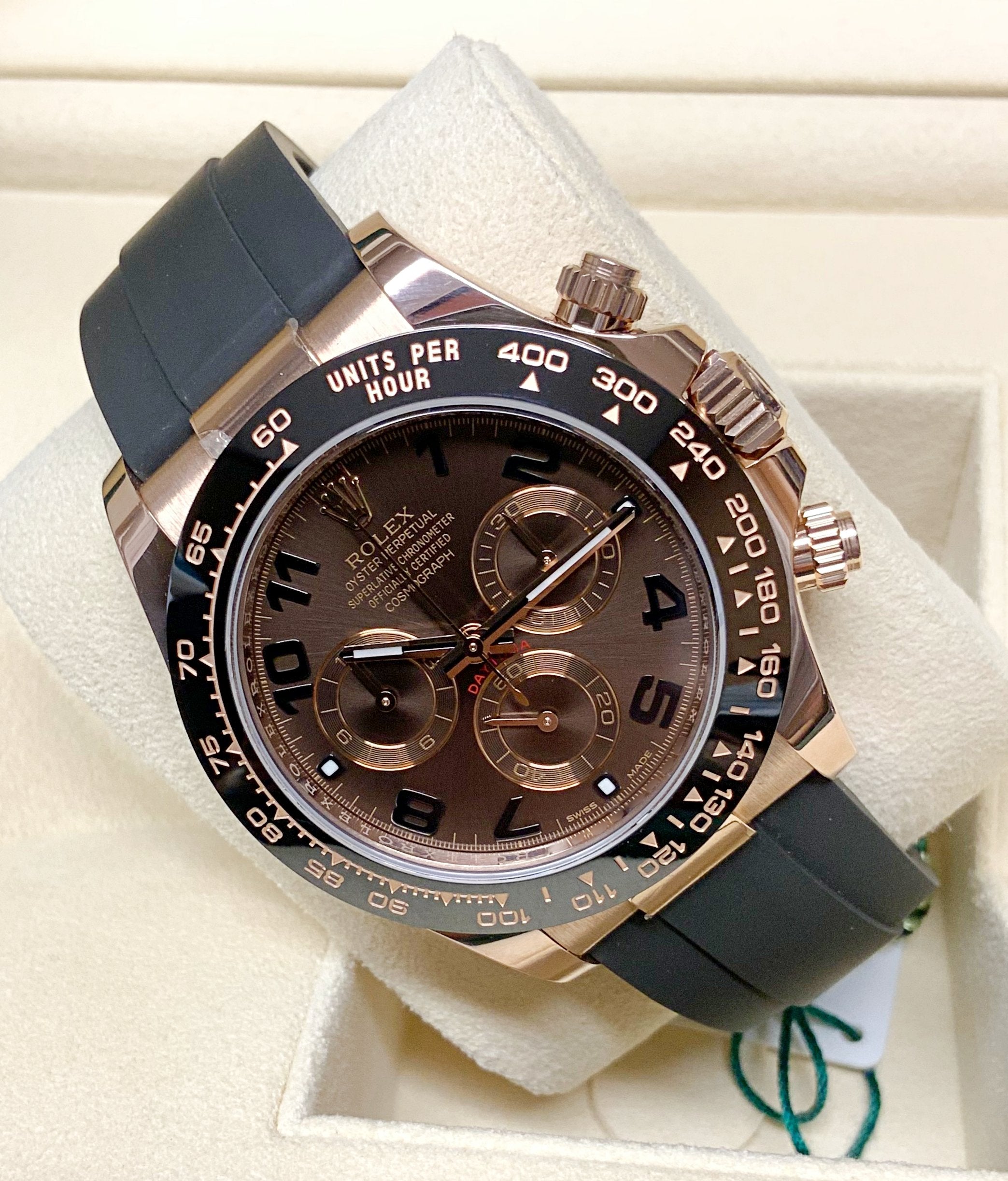 Rolex daytona 116515LN rose gold oysterflex