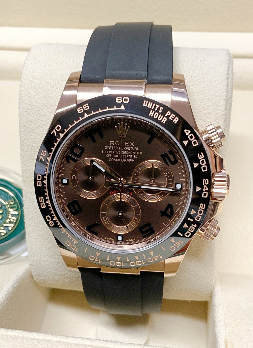 Rolex daytona 116515LN rose gold oysterflex